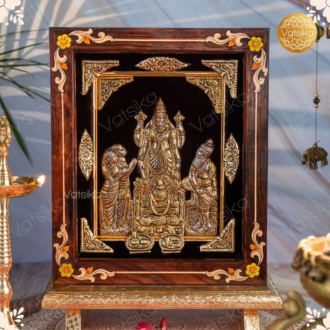 Sathyanarayana Swamy Silver Photo Frame for Pooja Room - 11*13 ...