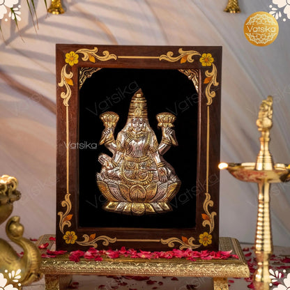 Lakshmi Silver Photo Frame for Pooja Room -11*13