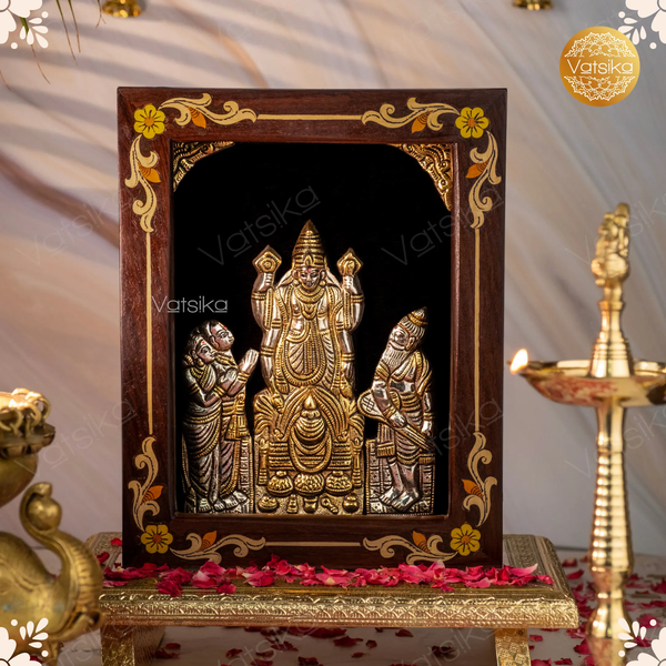 Sathyanarayana Swamy Silver Photo Frame for Pooja Room - 11*13 ...