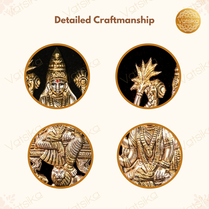 Silver Lalitha Devi Photo Frame for Pooja Room