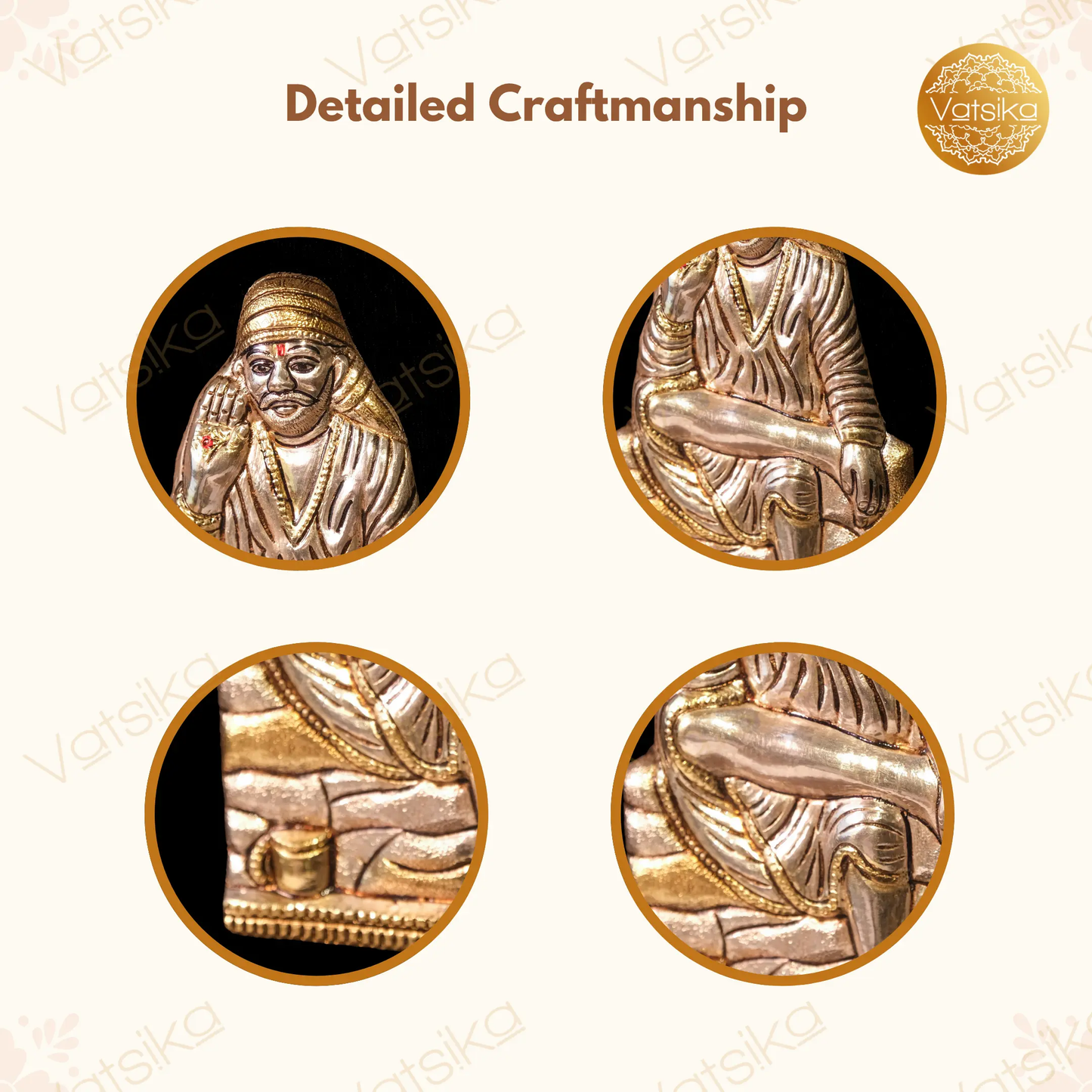 Sai Baba Silver Photo Frame for Pooja Room