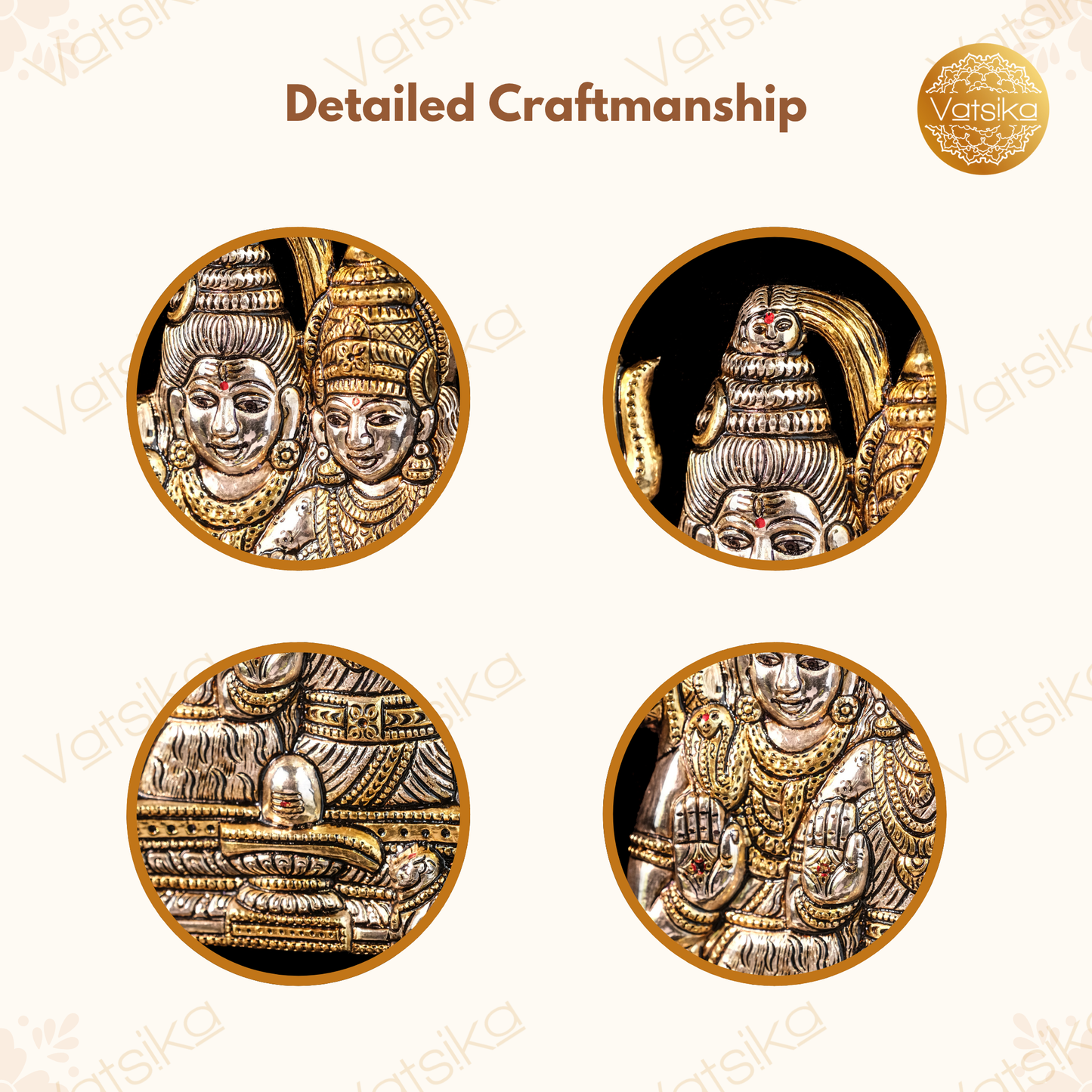 Shiva Parvathi Silver Photo Frame for Pooja Room - 11*13