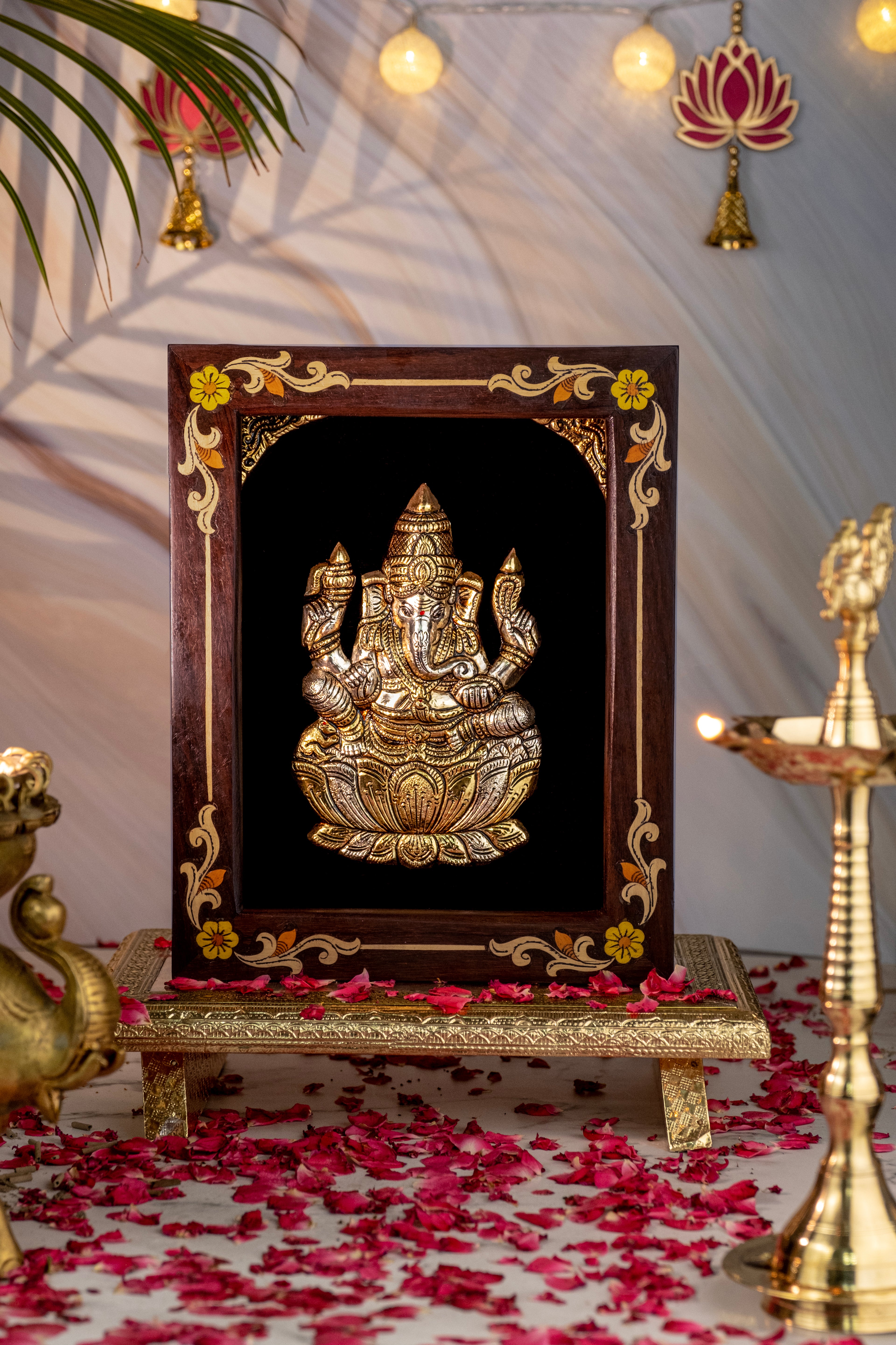 Ganesha Silver Photo Frame for Pooja Room