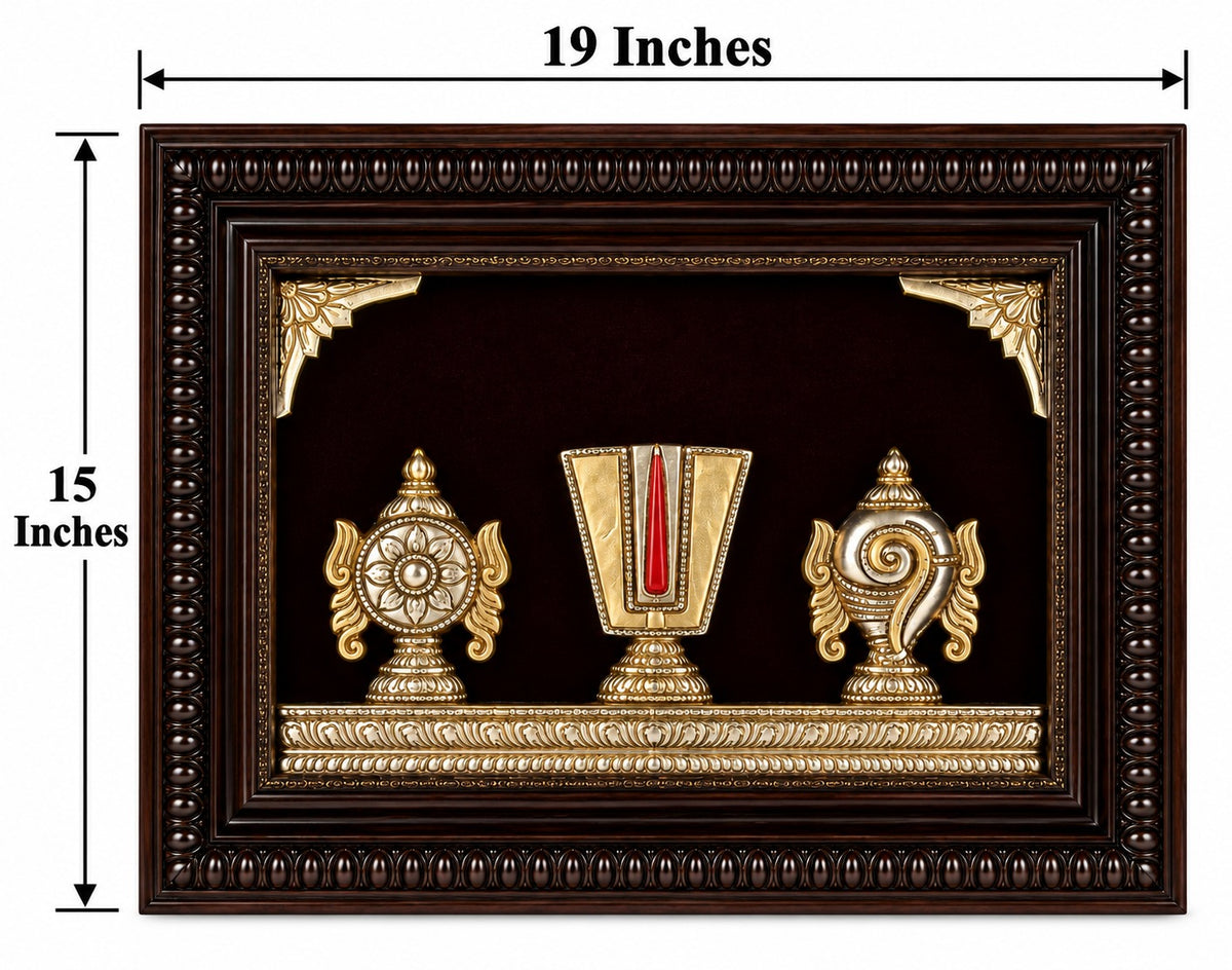 Shanku Chakra Nama Silver Frame – 999.9 Pure Silver