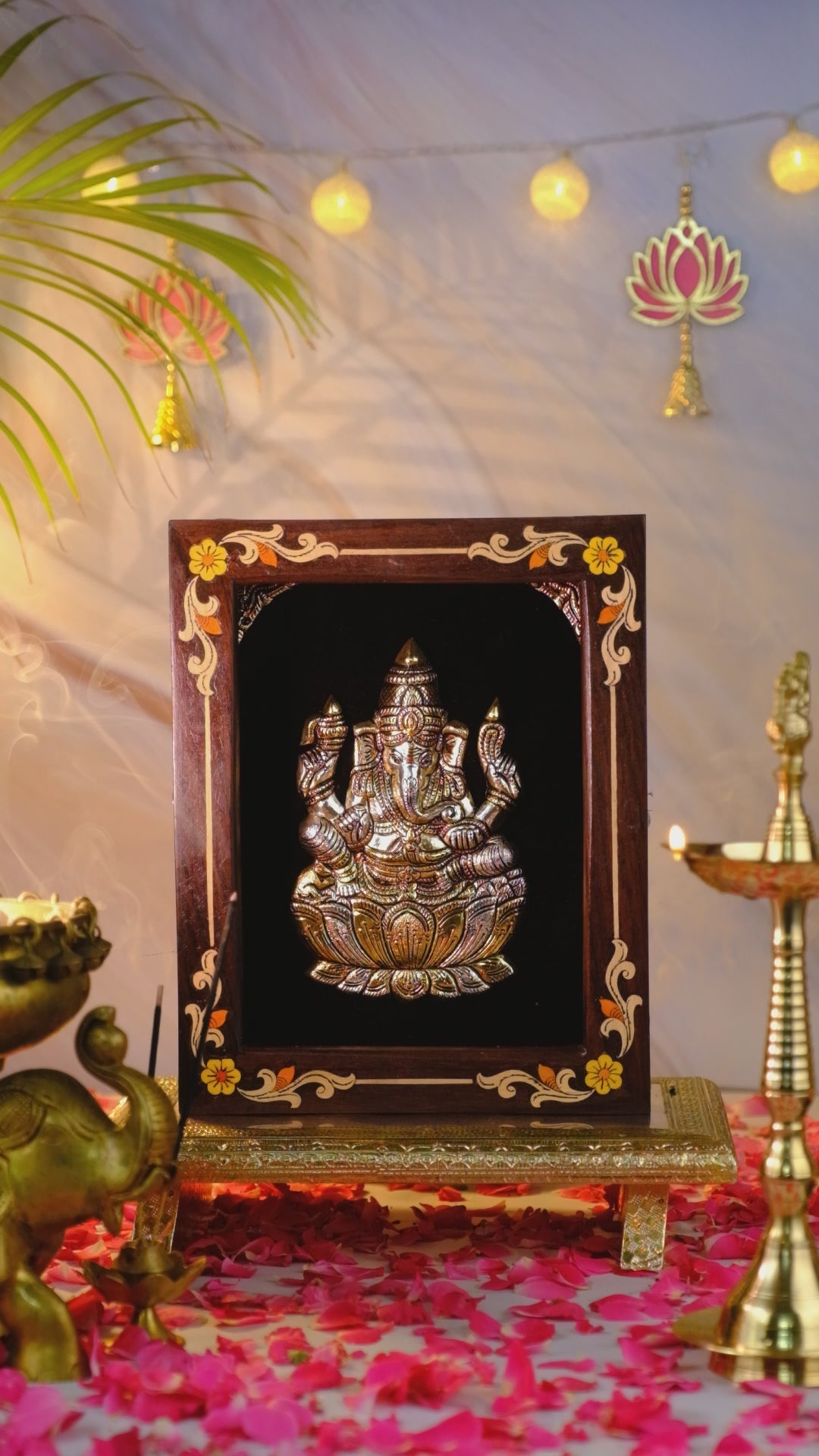 Ganesha Silver Photo Frame for Pooja Room